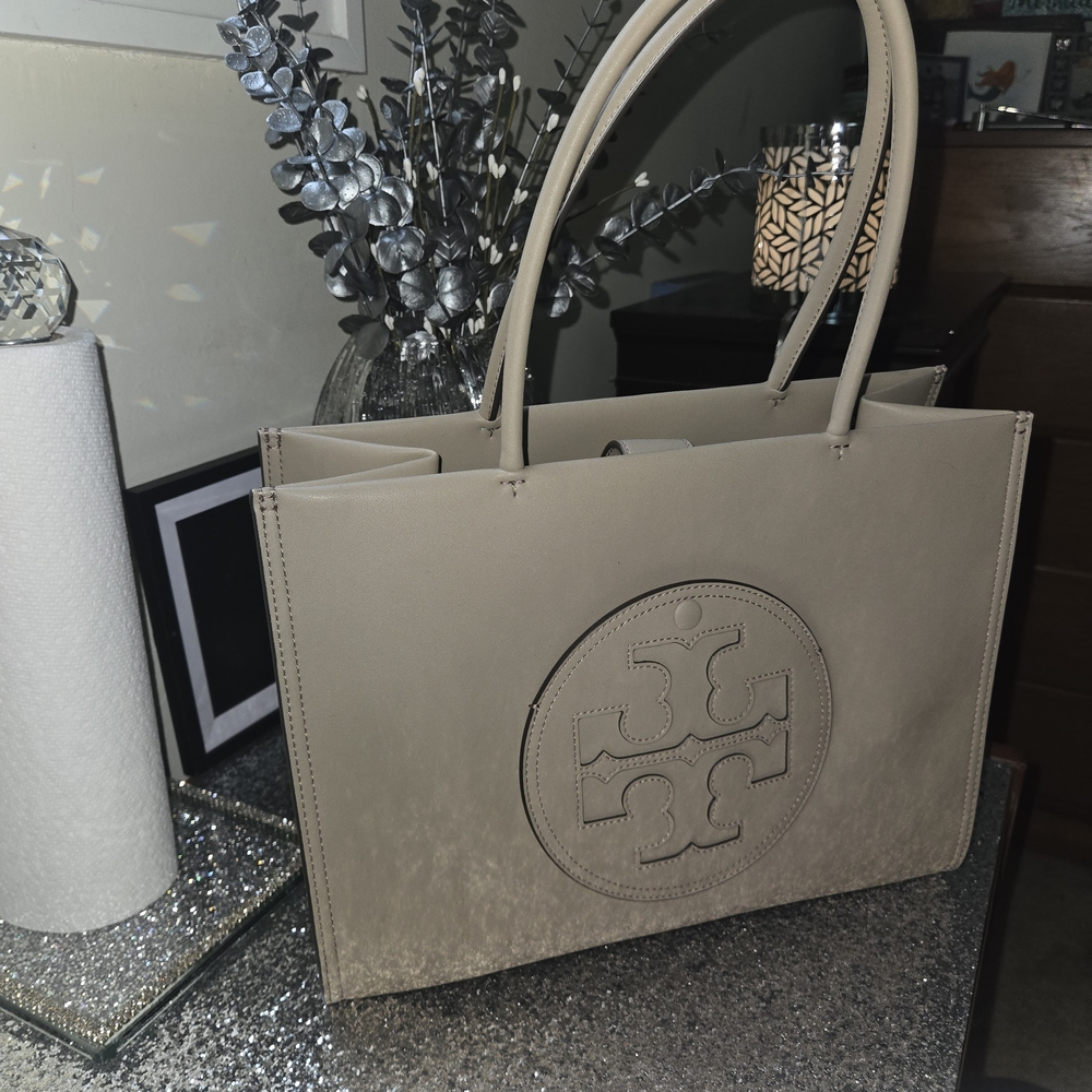 Tory Burch Beige Tote with Logo